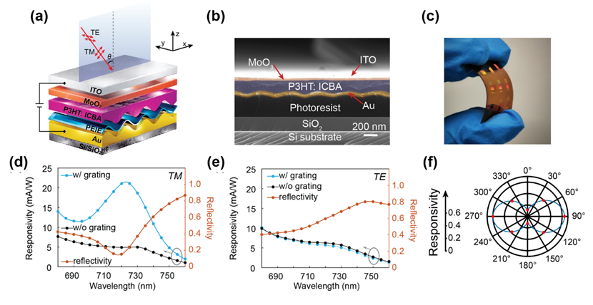 工程物理学院李佳团队在光学领域权威期刊《ACS Photonics》发表重要成果：基于超构表面与有机光电二极管全集成架构的偏振光探测器芯片